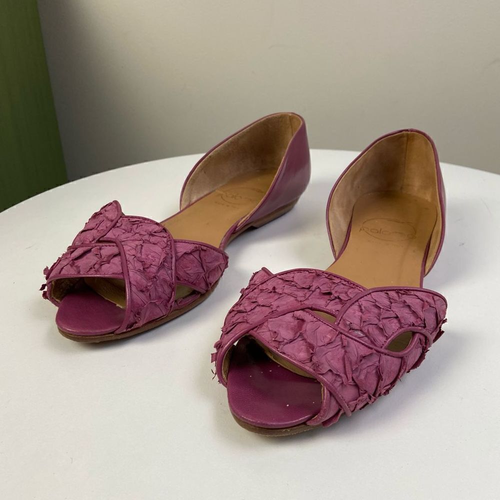 Vintage Paloma Purple All Leather Sandal Flat 7.5B